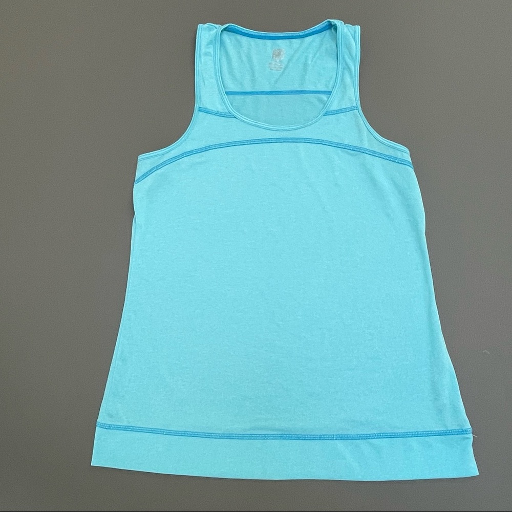 GAIAM Yoga Pilates Top - Aqua Blue Size M